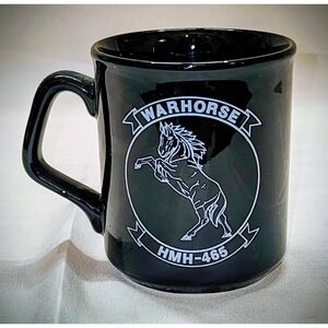 🪖 Warhorse HMH 565 CH‎ 53-E "Echoes Forever" Black Coffee Mug Made In England🔥